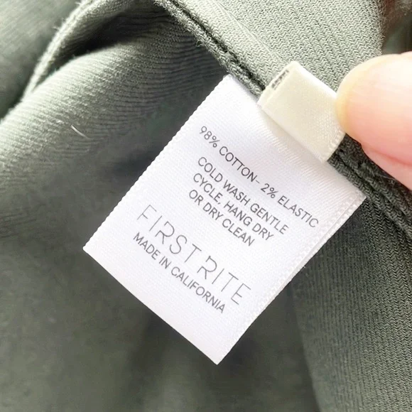 First Rite Green  herringbone utility Shop Coat - Picture 7 of 16